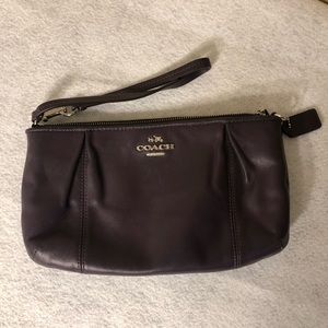 Coach Wristlet Purse - Plum Purple